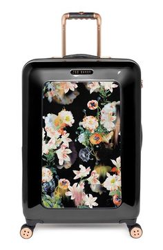 Cute 3D Watercolor Peacock With Flower Pattern Luggage Protector Travel Luggage Cover Trolley Case Protective Cover Fits 18-32 Inch