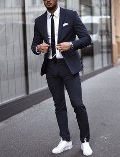 casual shoes with suit pants