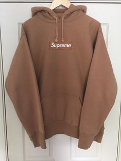 Buy Supreme Khaki Box Logo Hoodie Bogo, Size XL, Description Extremely rare