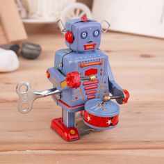 Wind-Up Toys Clockwork Funny Hammer Cartton Drumming Toys Rabbit Toys Drum