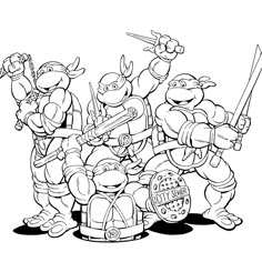 donatello teenage mutant ninja turtles coloring pages for kids