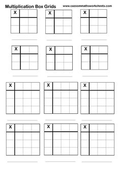 multiplication grid template