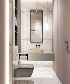 Tons pasteis Bad Inspiration, Bathroom Inspiration, Interior Inspiration, Interior Ideas, Beautiful Bathrooms, Small Bathroom, Pink Bathroom, Bathroom Vanity