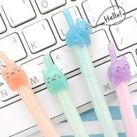 2Pcs Random 0.5mm cute donuts gel pens candy color pen station DR