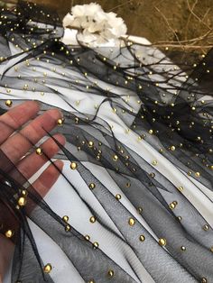 Prom Dresses Fabric Leopard Glitter Tulle Fabric Gold Glitter Lace Tulle with Pearls for Evening Gowns Bridal Tulle Gold Pearls Tulle