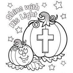 Freebie Coloring Page For Our Pumpkin Parable Lesson Let HIS Light Shine This Halloween