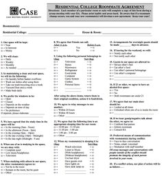 roommate budget template