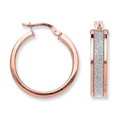 Gold glitter earrings 9 carat yellow gold crossover moondust