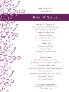 birthday program templates