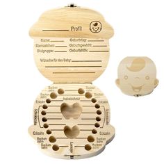 Geburtstagsgeschenk f/ür Jungen M/ädchen Holz Milch Z/ähne Box Sunshine D Baby Kinder Haar Z/ähne Box Milch Z/ähne Lagerung Zahn Glas deutsche Version - M/ädchen