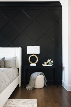 Master Bedrooms Decor, Home Bedroom, Bedroom Interior, Bedroom Refresh, Black Bedrooms, Modern Bedroom, Navy Bedroom Decor, Black Master Bedroom, Gothic Bedroom