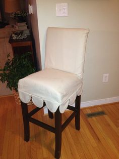 Bar Stool Slip Cover Covers And Old Parsons Bar Stools With A Super Easy Slip Cover I Added The Scalloped