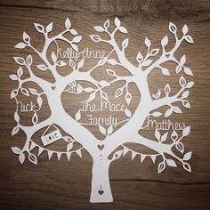 Papercut Family Tree Picture lemon tree design