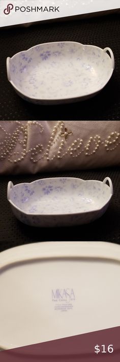 Mikasa VERSAILLES 7.5/" Soup//Cereal Bowl Pink Roses on Platinum Trim