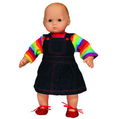 Two Twin 4pc Bitty Rainbow /& Denim Complete Outfits 15 In Baby Doll Clothes