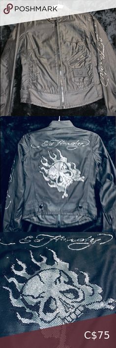 NEW KEY CLOSET Graphic Hoodie Sweatshirt Tattoo Blue Foil Jacket Dragons
