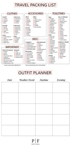 printable packing checklist