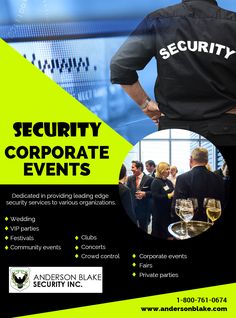 We Provided Fundraisers Security Guard For Event And Want The Security Guard For Corporate Events Anderson Blake Inc Provide You Best Service In Toronto Brampton