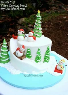 How To Make A Carved Snowman Sledding Cake How To Make A Carved Snowman Sledding Cake