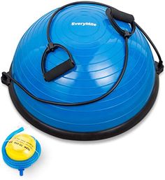 23/" Yoga Half Ball Balance Trainer Fitness Strength Exercise Gym w//Pump Blue MAX