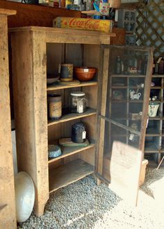 Primitive Pantry Shoofly Pie Jelly Cupboard Farmhouse 26 Labels