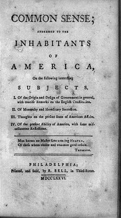 Dissertation on first principles of government thomas paine