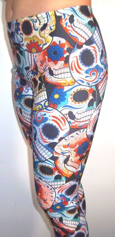 Sugar Skull Dia De Los Muertos Womens Yoga Harem Pants