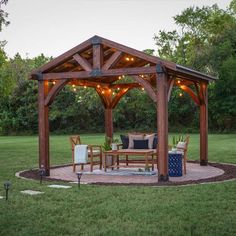 Cedar Wood 12' x 12' Gazebo with Aluminum Roof by ... Cedar Wood 12' x 12' Gazebo with Aluminum Roof by ... on Backyard Discovery Pavilion id=98496