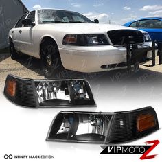 12 Best Ford Crown Victoria 1998 2017 Images Royal 1998 2017 Ford Crown Victoria 4pc Combo Black Signal Corner Headlight Headlamp Vipmotoz