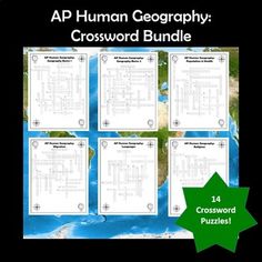 Ap Human Geography Vocabulary Crossword Puzzle Bundle Distance