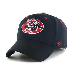 Cincinnati Reds Men/'s /'47 Brand MLB Baseball Retro Script Stretch Fit Hat Cap
