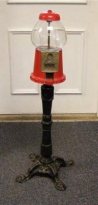 11/" Classic Red Gumball Machine Dispenser Made of Cast Iron