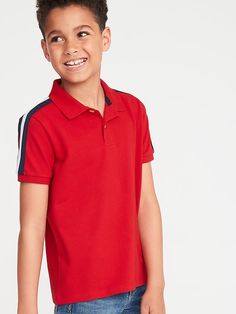 RuggedButts Baby//Toddler Boys Short Sleeve Knit Henley Tee