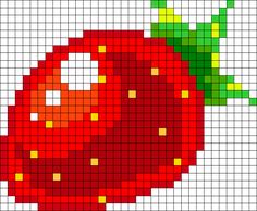 Strawberry Perler Bead Pattern / Bead Sprite