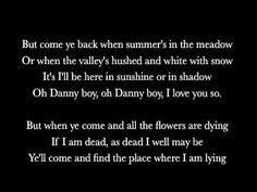 57 Danny Boy Versions Performers Ideas Londonderry Air Weatherly Rhymes