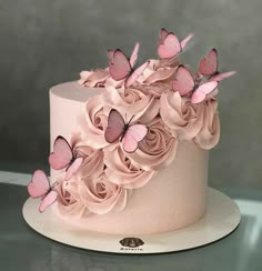 Espero que la lean y les guste #romance # Romance # amreading # books # wattpad Girl Cakes, Butterfly Cakes, Butterfly Birthday Cakes, Flower Cake