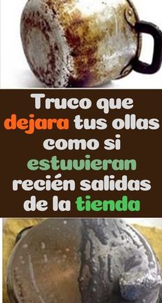 20 mejores imágenes de Limpieza de sartenes | limpieza de Truco Para Limpiar Tus Ollas Sin Químicos Y Dejarlas Como