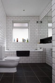 White Subway Tile With Dark Grout Charcoal Floors Dream House What S The Best Tile Layout For My Bathroom Straight Or Staggered