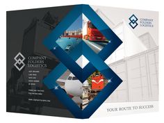 70 Best Folder Design Templates Images Presentation Corporate Folder Design Template Psd Blue Diamond Logistics