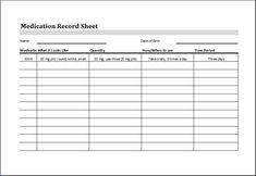 medication log sheet