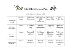 daycare lesson plans