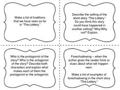 002 Comprehension Chart 'The Lottery' by Shirley Jackson 002 Comprehension Chart 'The Lottery' by Shirley Jackson