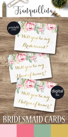 Free Printable Will You Be My Maid Of Honor Card Fl Wreath Will You Be My Bridesmaid Maid Of Honor Card Matron Flower Printable Proposal Boho Pink Fl