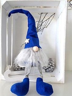 Nordischer Weihnachtswichtel Gnom Figur Filzwichtel Kantenhocker Wichtel Troll