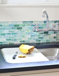 Coastal And Beach Backsplash Ideas Pinterest Anna Maria Island Blue Green Gl Tile Backsplash