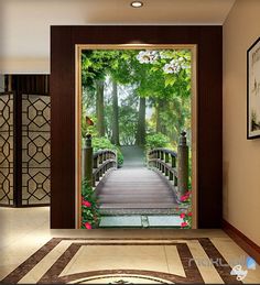 Wall Mural Prints 3d bird forest lane corridor entrance wall mural decals art prints Wall Mural Prints 3d bird forest lane corridor entrance wall mural decals art prints