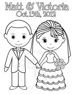 Printable Personalized Wedding coloring activity book Favor Kids 8.5 ... Printable Personalized Wedding coloring activity book Favor Kids 8.5 ...
