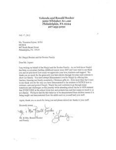 teacher appreciation letter from parents