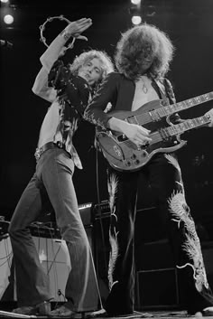 LED ZEPPELIN JIMMY PAGE GIBSON SG GUITAR WWII GERMAN CAP CONCERT PHOTO POSTER
