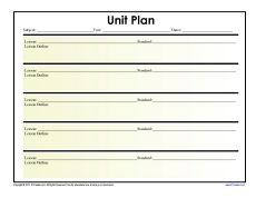 unit planner template for teachers